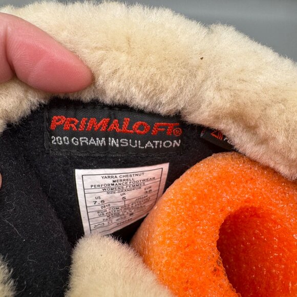 Merrell Yarra Boot Brown Suede Mid-Calf Faux Fur Trim Buttons Women’s Size 7.5 - Picture 9 of 9